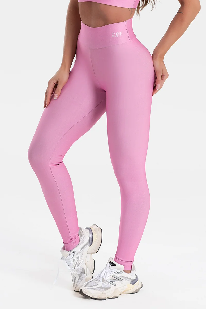Calça legging estampa localizada digital BLOOM PINK