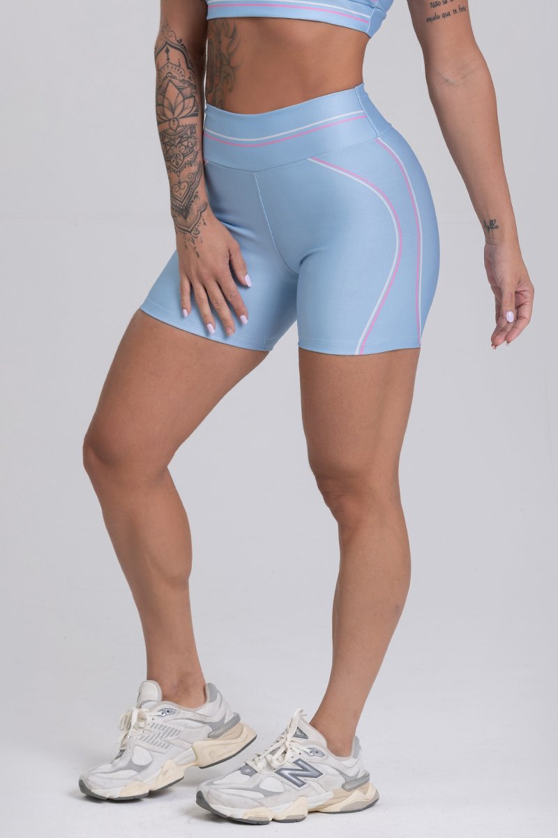 Short Blackout Feminino Alta Compressão com Estampa Digital AMETISTA